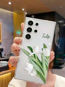 1 Piece Soft Phone Case With Minimalist Tulip And Star Pattern, Compatible With Huawei Honor, , Galaxy A04e/12/A13/A14/A34/A50/A52/A53/A54/S21/S22/S23/S24/S25/S25Ultra/S25FE/S26/S26 PLUS/S26 ULTRA/S26 EDGE, 6A/7A/8A, 12T/13T/15T/15T Pro - 款式 9(1 件) - 查看 4