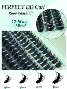 168片加厚睫毛簇 110DD DD捲度 加厚睫毛條 DIY睫毛簇 10-16mm 誇張感假睫毛 眼睛彩妝簇狀睫毛接片 適合日常妝容 初學者使用 - DD - 查看 3