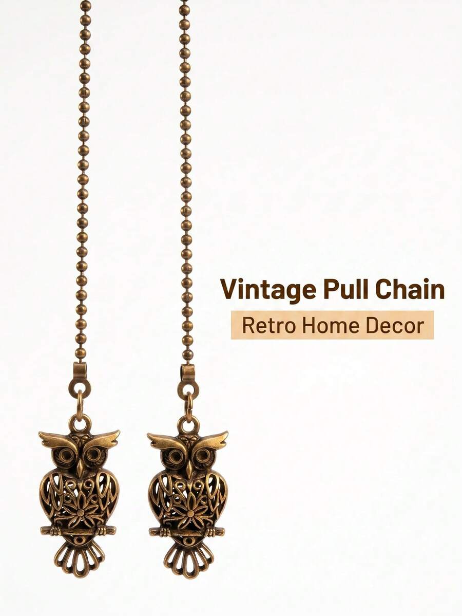 4pcs Owl Ceiling Fan Pull Chain Decorations, Bohemian Style Tassel Zipper Pulls, 14 Inch Lighting Ceiling Fan Beaded Tassels With Connectors - Owl - View 1