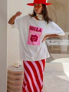 Summer Has Arrived Pure Cotton T-Shirt - 白色 - 查看 7