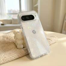 Gradient Laser Heart Pattern Pixel 9 9Pro XL 9A 10 10ProXL 10Pro 10A 11/11Pro 11Pro XL Phone Case Glitter Shockproof Protective Cover - Laser Heart - View 11