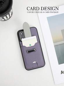 1 Peça Capa de Telefone à Prova de Choque com Porta-Cartões, Compatível com Apple 17, 17 Air, 16e/11/12/13/14/15 Pro Max, Galaxy S20 Ultra, Galaxy S21 Plus, Galaxy S21 Ultra, Galaxy S22 Plus, Galaxy S23/S24/S25 Ultra, 5A 5G, 6 Pro, Pixel 7/7 Pro, Pixel 8/8 Pro, Xperia 1 V, Xperia 5 V, Xperia 10 V - Roxo - Visão 7