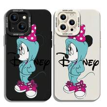 Disney Minnie Mouse Phone Case - Casual Hoodie‑Wearing Minnie Mouse Protective Case, White Background With Black "Disney" Cursive Lettering And Street‑Style Polka‑Dot Bow Minnie Mouse Graphics, Compatible With IPhone 17, 16, 15, 14, 13, 12, 11 Pro Series And Galaxy S22, S23, S24, S25 Models, Ideal For Birthdays, Holidays, Anniversaries, Graduation Gifts, Or Any Special Occasion To Surprise Family, Friends, Classmates, And Loved Ones. - trắng - Xem 1