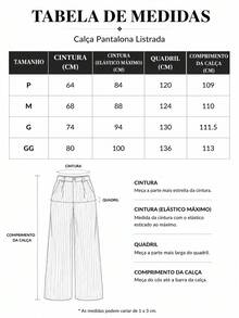 Striped Tailored Wide Leg Pants - Blanco - Ver 4