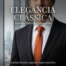Men's Tie In A Solid Color, Matte Finish, Fine Texture, Ideal For Formal Suits, Weddings, Grooms, A Professional And Sophisticated Look. - Burnt Orange - View 1