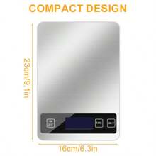 2G/0.005 Lbs – 15Kg/22.5 Lbs, With Precise Graduations In Grams And Ounces; A Home Kitchen Scale For Cooking And Baking; Made Of Stainless Steel And Tempered Glass; Usb Rechargeable; Does Not Include Batteries; Not Intended For Direct Contact With Food - 電子稱K7H - 查看 3