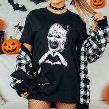 Katseye Vintage Music T-Shirt, Graphic Tee Inspired By The Beautiful Chaos Tour, Katseye K-Pop Graphic Tee, Katseye Vintage Urban Style, Unisex Cotton Short Sleeve Crew Neck T-Shirt, Blouses For Women. Blouses.Casual Blouses For Ladies. - 黑色 4 - 查看 1