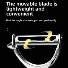 Stainless Steel Peeler For Kitchen, Multi-Function Potato And Apple Peeler, Fruit Scraper - Black - View 4
