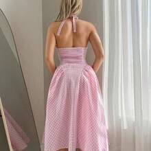 Women Midi Dresses - Rose - View 3