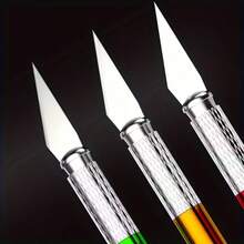 [Engraving PCB Repair Hand Tools] GOXAWEE Engraving Non-Slip Metal Scalpel Knife Kit And 5 Pcs Blades Cutter Craft Knives For Mobile Phone PCB Repair Hand Tools - A - View 4