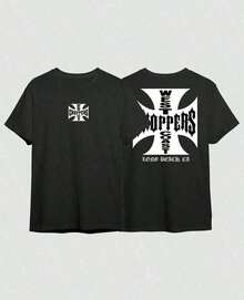 Camiseta Oversize Brian O'Conner Rápido y Furioso Skyline Choppers Paul Walker Oeste Manga Corta Verano Fin de Año Ropa de Calle - Negro - Ver 3