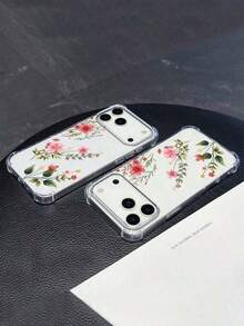 1 pieza "Ditsy Floral" Funda de teléfono con flores coloridas |   Cubierta protectora transparente anti-caída - Compatible con iPhone 17 Pro Max, Galaxy A57/S26/S24/S25 Plus/S23 Ultra/A16/A35/A25/A55, Pixel 9 Pro, Pixel 8, Pixel 7,  G85, Hot 50 Pro+ - Fresca, adecuada como regalo para amigos y uso personal - Estilo 2 (1 pieza) - Ver 4