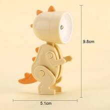 Dinosaur LED Night Light For Kids, Foldable Magnetic Night Light For Bedroom Bedside Table, Rechargeable And Portable Night Light Toy - Light Yellow - View 12