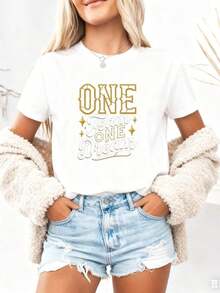 "One Team, One Phrase, One Dream" T-Shirt - Pure Cotton - 白色4 - 查看 4