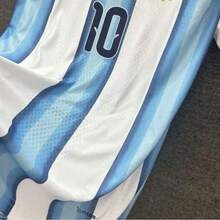 2026  Argentina Home 10th Jersey With Armband, Short-Sleeved Football Shirt - Blue and White - View 6