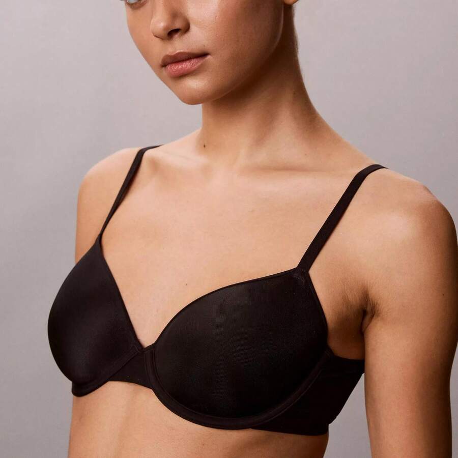 Calvin Klein Perfectly Fit Ultralight Lightly Lined Demi Bra QF8312 Underwear Women Bras + Bralettes - màu đen - Xem 1