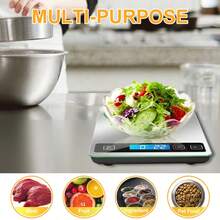 2G/0.005 Lbs – 15Kg/22.5 Lbs, With Precise Graduations In Grams And Ounces; A Home Kitchen Scale For Cooking And Baking; Made Of Stainless Steel And Tempered Glass; Usb Rechargeable; Does Not Include Batteries; Not Intended For Direct Contact With Food - 電子稱K7H - 查看 2