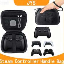 全黑硬质EVA旅行收纳包，适用于Steam控制器2，可收纳线缆和硅胶套，防震防尘保护袋 - 查看 2