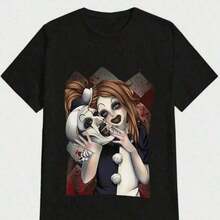 Oversized Revenge Of The Sith T-Shirt, Anakin T-Shirt, Darth T-Shirt, Dark Jedi T-Shirt, Retro Vintage Style, Urban Style, Unisex, Cotton, Short Sleeve, Round Neck, Women's Blouses. Casual Blouses For Ladies. - 黑色 9 - 查看 1