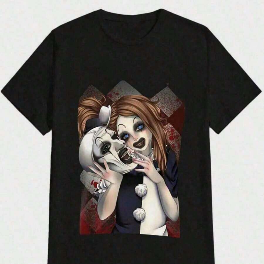 Oversized Revenge Of The Sith T-Shirt, Anakin T-Shirt, Darth T-Shirt, Dark Jedi T-Shirt, Retro Vintage Style, Urban Style, Unisex, Cotton, Short Sleeve, Round Neck, Women's Blouses. Casual Blouses For Ladies. - 黑色 9 - 查看 1