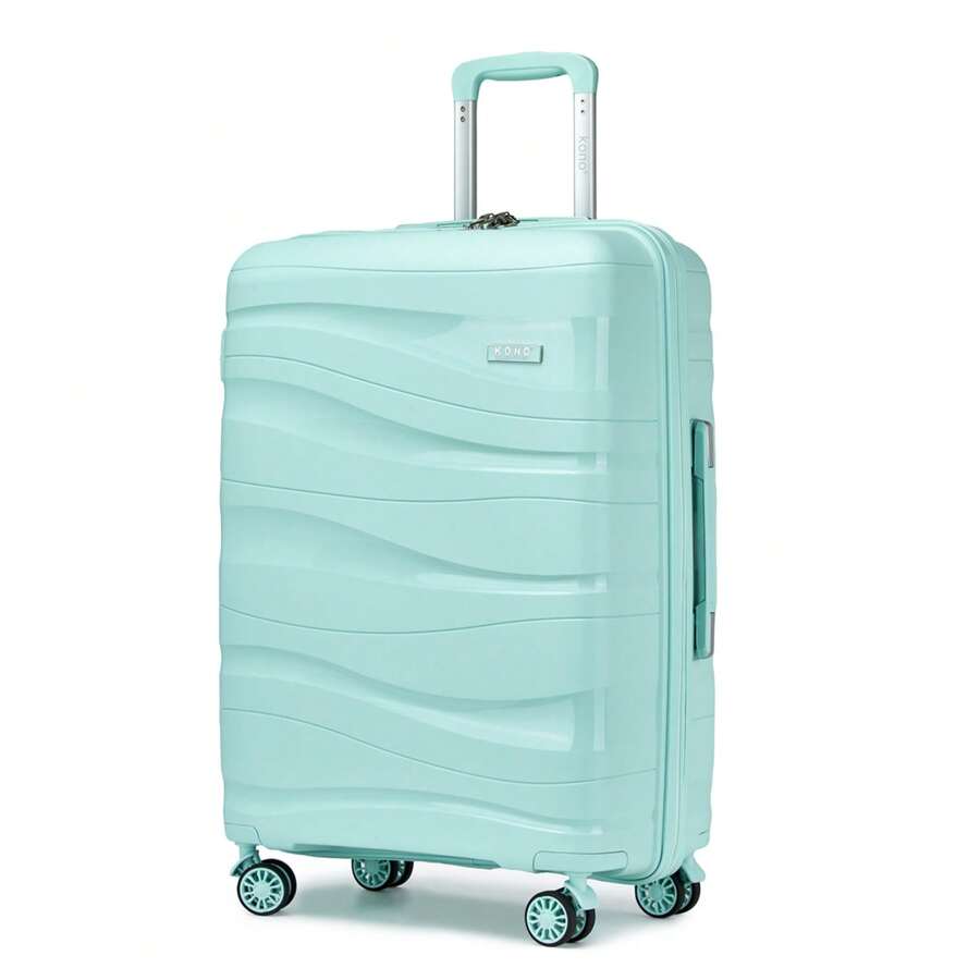 Suitcase 14 20 24 28 Inch Cabin Carry On Check In Lightweight PP Hard Shell Travel Luggage Set TSA Lock Spinner Wheels Single Holiday Business Family