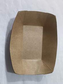 10/50/100個牛皮紙船形食品容器，一次性防油紙托盤，便攜紙盤，適用於居家野餐、戶外野餐、燒烤、炸物小吃、薯條、玉米片、婚禮派對；多功能烘焙餐具，廚房必需品，廚房配件，派對用品，烘焙紙，紙袋，旅行用品 - 棕色 - 查看 14