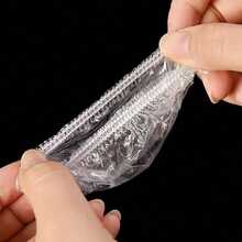 100pcs Disposable Waterproof Ear Covers, Non-Tightening, Non-Falling, Thickened Transparent Ear Caps For Adults And Children, Waterproof And Leak-Proof, For Hair Washing, Bathing, Hair Dyeing, Swimming And Multi-Scenario Protection - Transparent - View 2