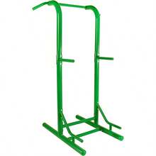 Pull Up Bar Tower & Dip Station, Free Standing Outdoor Home Gym Equipment, Green - Adjustable And Portable Workout Stand For Calisthenics Body Weight Training - Default - View 1