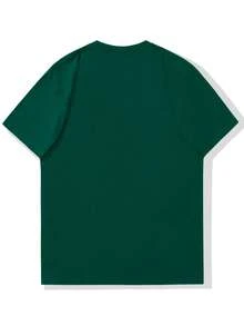Graphic T-Shirt For Men -T-Shirt With Red And Golden Spider Design, Soft And Breathable Fabric For Daily Streetwear, Comic-Con Outfits - Round-Neck Machine Washable T-Shirt For Young People And Urban Fashion, Casual Wear, Striking Print, Comfortable Fit, Short-Sleeved T-Shirt, Youth Clothing, 100%. GYA8 - 軍綠色 - 查看 6