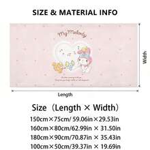 Sanrio My Melody Lace Heart Light Pink Beach Towel With Friends & Musical Notes Print Ultra Soft Beach Towel, Perfect For Pool, Summer Beach And Travel - A - View 5