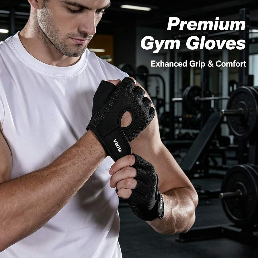 1 Set Adjustable Reinforced Padded Wrist Support, Absorbs Impact, Adjustable Strap Locks Support To Prevent Over-Stretching - Multicolor - View 1