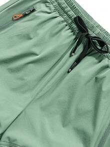 Vancamel Pulse Men's Loose Breathable Lightweight Patchwork Design Sports Shorts, Simple Versatile Casual Lounge Pants For Home, Outdoor Running And Workout, For Him - Mint Green - View 5