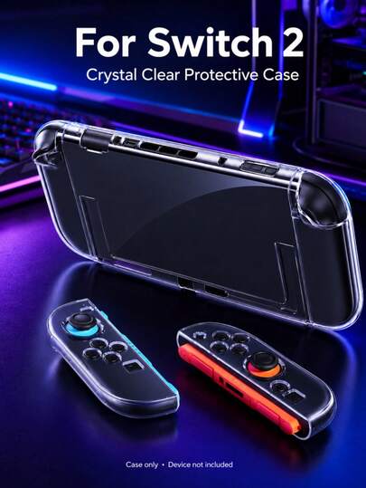Bộ 2 ốp bảo vệ bằng nhựa PC trong suốt, ốp lưng máy chơi game NS2 có thể tháo rời, độ trong suốt cao, chống ố vàng, chống bám vân tay, chống trầy xước, các lỗ cắt chính xác 1:1 cho cổng và nút bấm, tương thích với đế sạc, bảo vệ máy chơi game và tay cầm, phụ kiện để bàn phong cách thể thao điện tử bền bỉ, món quà tuyệt vời cho game thủ.