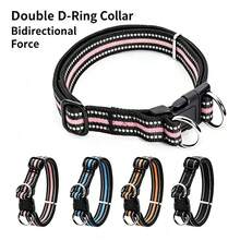 Adjustable Dog & Cat Collar, Suitable For Teddy, Corgi, Shiba Inu, Large/Medium Dogs, Durable Nylon Reflective Adjustable Collar - Multicolor - View 1
