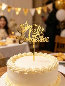 3件組西班牙風快樂生日壓克力蛋糕插牌，Happy Birthday PMMA 蛋糕裝飾牌，蛋糕裝飾，烘焙裝飾，烘焙用品，廚房用品，適用於萬聖節、聖誕派對與慶祝裝飾 - styleK - 查看 6