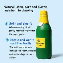 1 bộ 3 đồ chơi nhai hình chai bằng cao su latex phát ra tiếng kêu, đồ chơi tương tác cho chó cỡ trung bình đến lớn, & đồ chơi thú cưng có âm thanh - Nhiều màu - Xem 7