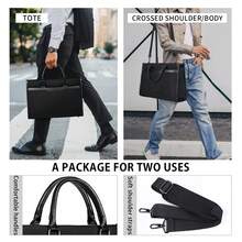 NEWHEY Tas Bisnis Pria, Cocok untuk Bekerja dan Mencari Pekerjaan, Tas Rekrutmen Mandiri, Kompatibel dengan Ukuran A4, Desain Dua Arah, Acara Wisuda, Tahan Air, Tas Laptop, Kapasitas Besar, Sekolah, Perjalanan Bisnis, Kerja, Komuter, Hitam - MultiWarna - View 2