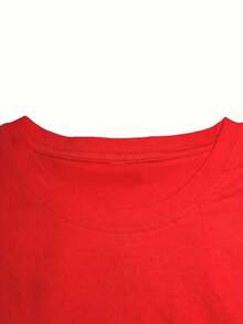 Latest Fashion, Vibrant Short Sleeve T-Shirt - 95%, Summer Sports Top With Round Neck, Fashion Print Elements, Casual Sporty Short Sleeves, Comfortable Loose Fit, Breathable And Soft, Suitable For Daily Leisure And Outdoor Activities - 白色 - 查看 3