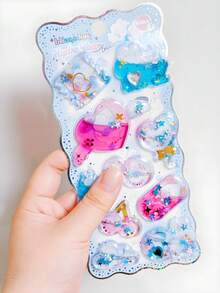 3D Crystal Stickers, Children's Educational Handicraft, 3D Holographic Gem Stickers, Liquid Dynamic 3D Stickers, Creative Stickers For Phone, Computer, Rewards - Multicolor - View 5