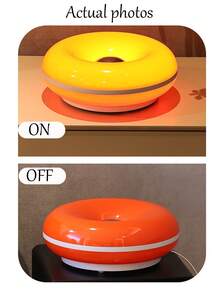Đèn bàn LED hình bánh donut USB, ánh sáng trắng dịu, đèn ngủ silicon có thể điều chỉnh độ sáng, thích hợp cho phòng ngủ, đầu giường, phòng khách. - Nhiều màu - Xem 11