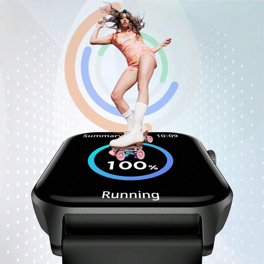 PEJE Women's Smart Watch, 1.83" Outdoor Digital Fitness Tracker, Multifunctional For Workout & Daily Wear, Compatible With IOS & Android, 230mAh Battery, Supports Wireless Calling & Notifications, Remote Camera/Music Control, 100+ Sports Modes, Great Gift