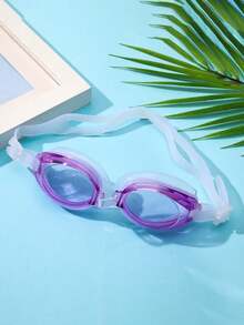 1 pieza Gafas de natación con lente de PC premium con doble anillo de sellado, correa de silicona elástica, ajuste cómodo, impermeables, unisex, esencial para la playa y la piscina - multicolor - Ver 14
