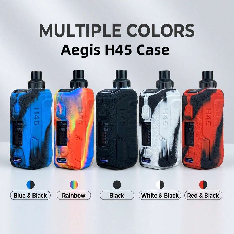 VapeSMOD Liquid Silicone Protective Case Compatible With AEGISH45 Main Body, Anti-Slip, Anti-Drop, Anti-Collision, Anti-Fingerprint Protective Cover, Silicone Sleeve, Protective Case - Multicolor - View 1