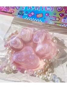 透明貓爪亮片粉藍色可擠壓玩具，紓壓防壓玩具，觸覺玩具 - 嘉年華新年最佳禮物 Cheese Nee 捏捏樂 Doh 捏捏樂 Cheese 捏捏樂 女孩畢業教育益智遊戲 - 彩色 - 查看 6