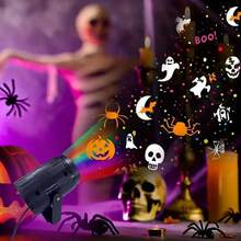 Halloween LED Projector Light Pumpkin Ghost Bat Skeleton Dynamic Projection Lamp USB Plug In Indoor Outdoor Party Haunted House Decor - USB Halloween Projector Light - View 3