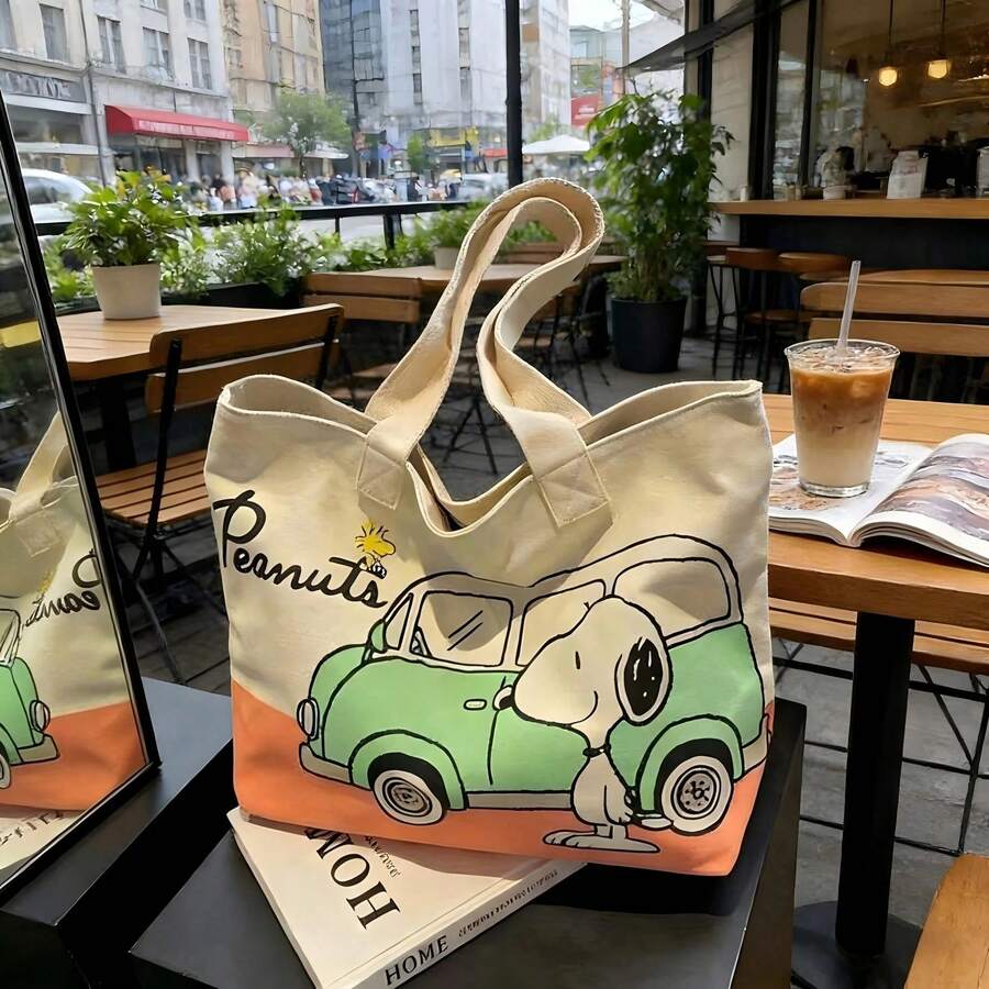 SNOOPY 1個可折疊背包 - 20L戶外運動包 - 防水且舒適的折疊袋 超輕便攜式收納袋 露營必需品 露營設備 登山配件 節慶海灘週末包 海灘包 筆電包 - 丟垃圾 - 查看 1