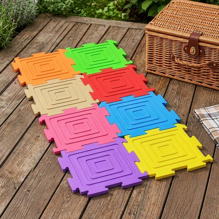 Portable Foot Acupressure Massage Board Set Practical Relaxation Mat For Daily Use - Colorful - View 1