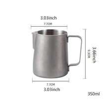 350ml/600ml Retro Stainless Steel Milk Frothing Pitcher, Professional Milk Frother Cup - Retro Color - View 5