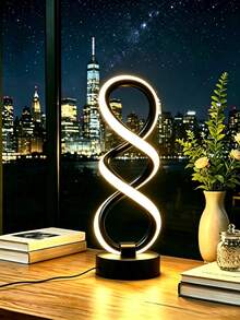 Lampu Malam LED Kreatif Artistik Double Helix Lampu Meja Minimalis Modern Gaya Nordik Rendering Warna Tinggi Hemat Energi Lampu Meja Samping Tempat Tidur Cahaya Lembut Anti Silau Melindungi Mata Lampu Baca Kamar Tidur Hangat Romantis Suasana Personalisasi - lampu meja - View 3