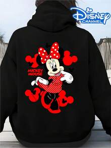 Disney Minnie Mouse Print Hoodie,  Women's Hoodie, Men's Hoodie,Fathers Day Gift,Fourth Of July,Disney Collaboration - màu đen - Xem 2